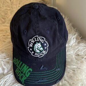 Latrobe brewing Company, ROLLING ROCK sawtooth horse logo ball cap